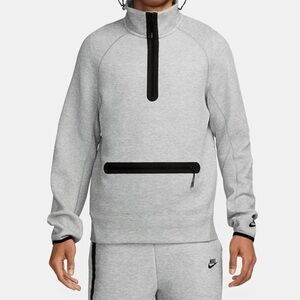 Nike Tech Men's Gray Half-Zip Sweater